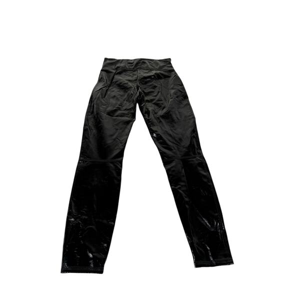 Women's Spanx Black Faux Leather High Rise Leggings Size Large - Picture 8 of 10